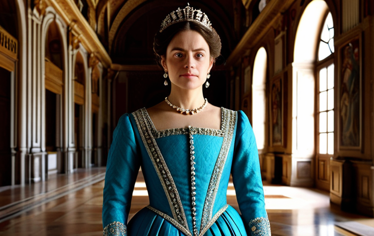 "Isabel" - Historical Drama**

Prompt: "A regal Queen Isabel of Spain in a modest, intricately detailed gown, standing in a grand, sunlit Spanish palace hall, fully clothed, appropriate attire, safe for work, perfect anatomy, correct proportions, natural pose, professional historical drama photography, high quality, family-friendly."

**